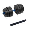 Bituminous Adjustable Dumbbell 1X20Kg For Exercises With Weight Bar And Connector Rebel