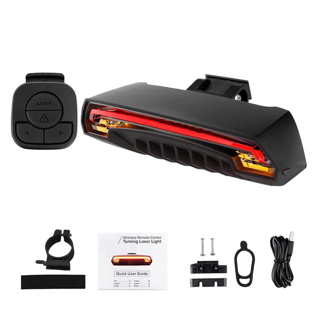 Bike Light Meilan X5 Rear Light Bike Remote Wireless Light Turn Signal LED Beam USB Chargeable Cycle Tail Light Lamp