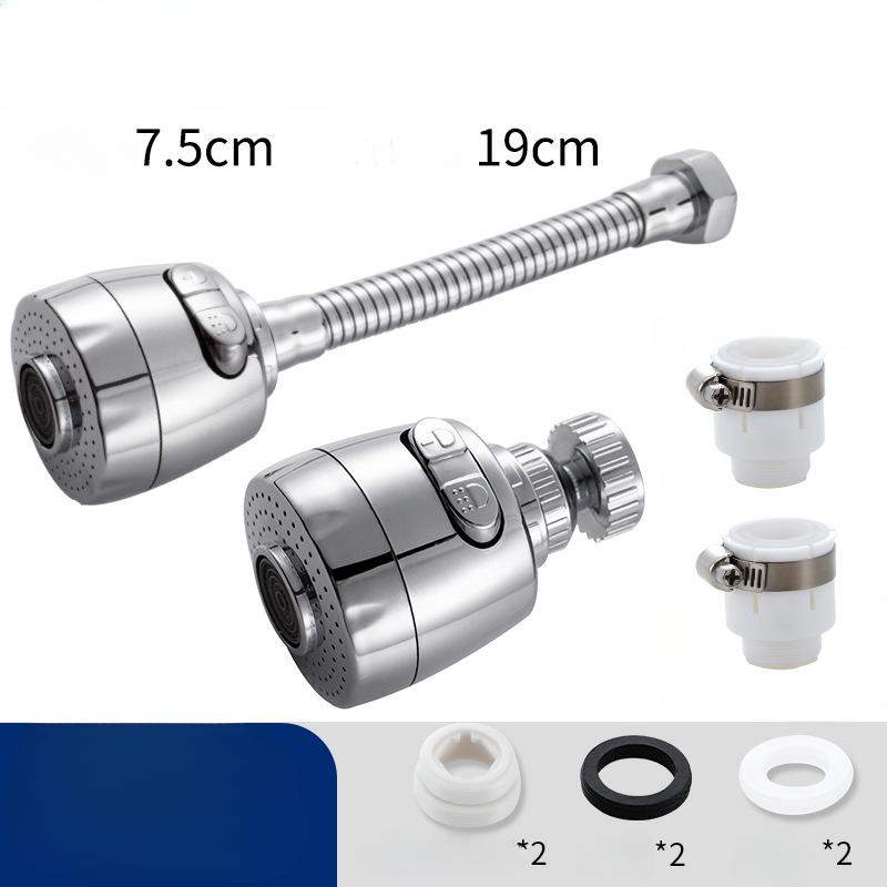 Baterie Cap anti-stropire Presurizat Filtru rotativ de 360 ​​de grade Aerator universal pentru robinet de bucătărie Extensie extinsă Economizor de apă
