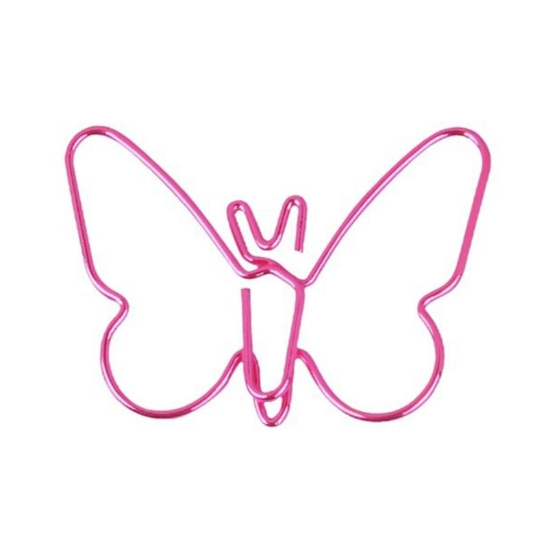 Clipes Metálicos com Design de Borboleta Material de Escritório e Escolar Organizando Documentos Pastas Projetos de Artesanato Conjunto de Clipes Decorativos