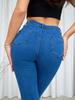 High Waist Elastic Jeans For Women