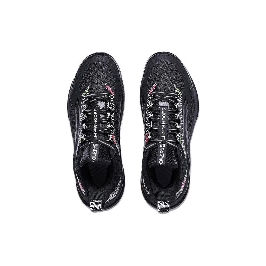 Li-Ning Air Strike 10 Cushioning Support Stability Anti-Slip Mid-Top Basketball Shoes Men Sneakers Black ABAT089-7