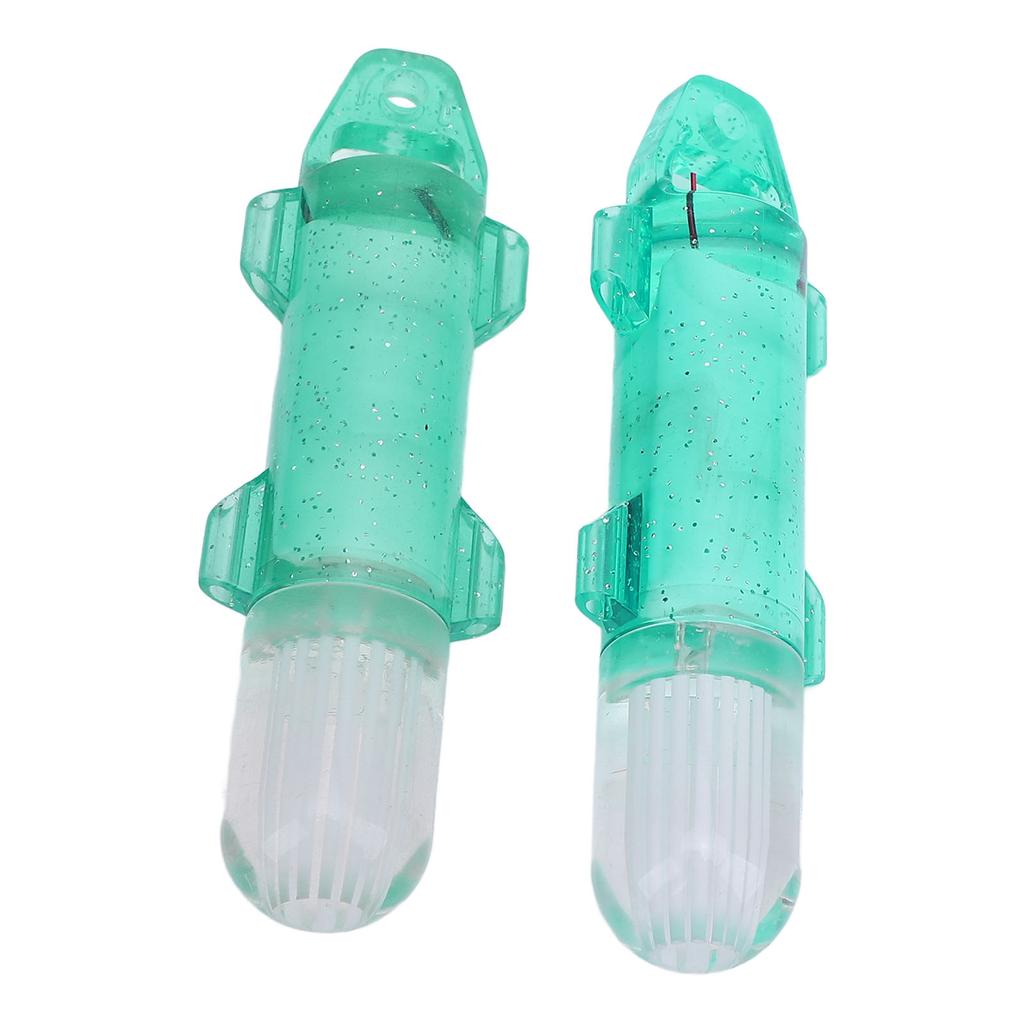 2PCS Underwater Fishing Light Fiber Optic LED Deep Drop Fishing Light Flashing Attractants Fish