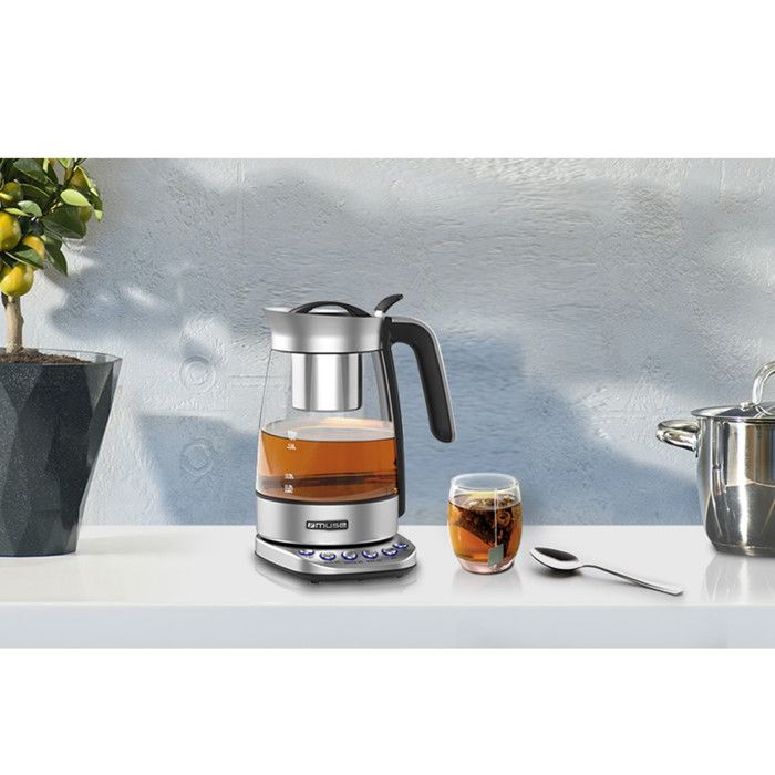 Muse MS-320 T - Théière d'une capacité de 1.2 L - 2200W - Panier à thé amovible - Auto nettoyage