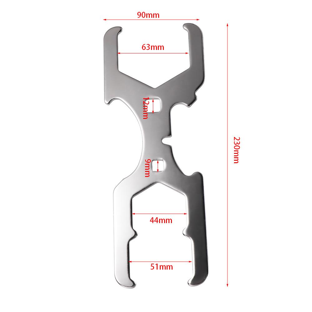 3-way Design 3 Way Plumber's Wrench Spanner High-efficiency Filter Sink Strainer Wrench Comfortable To Hold