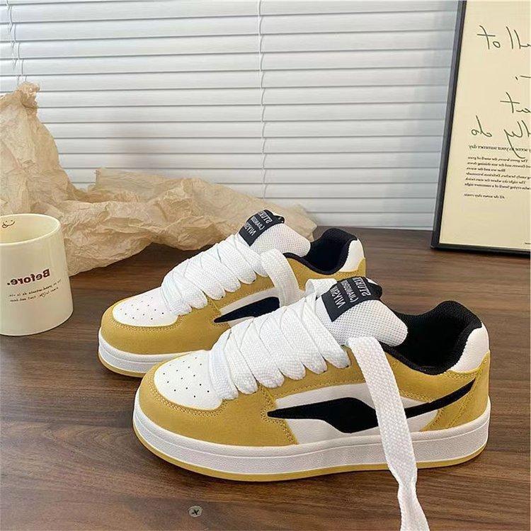 2025 new high-value color matching breadboard shoes vibe wind outside wear board shoes versatile explosion super fire casual women