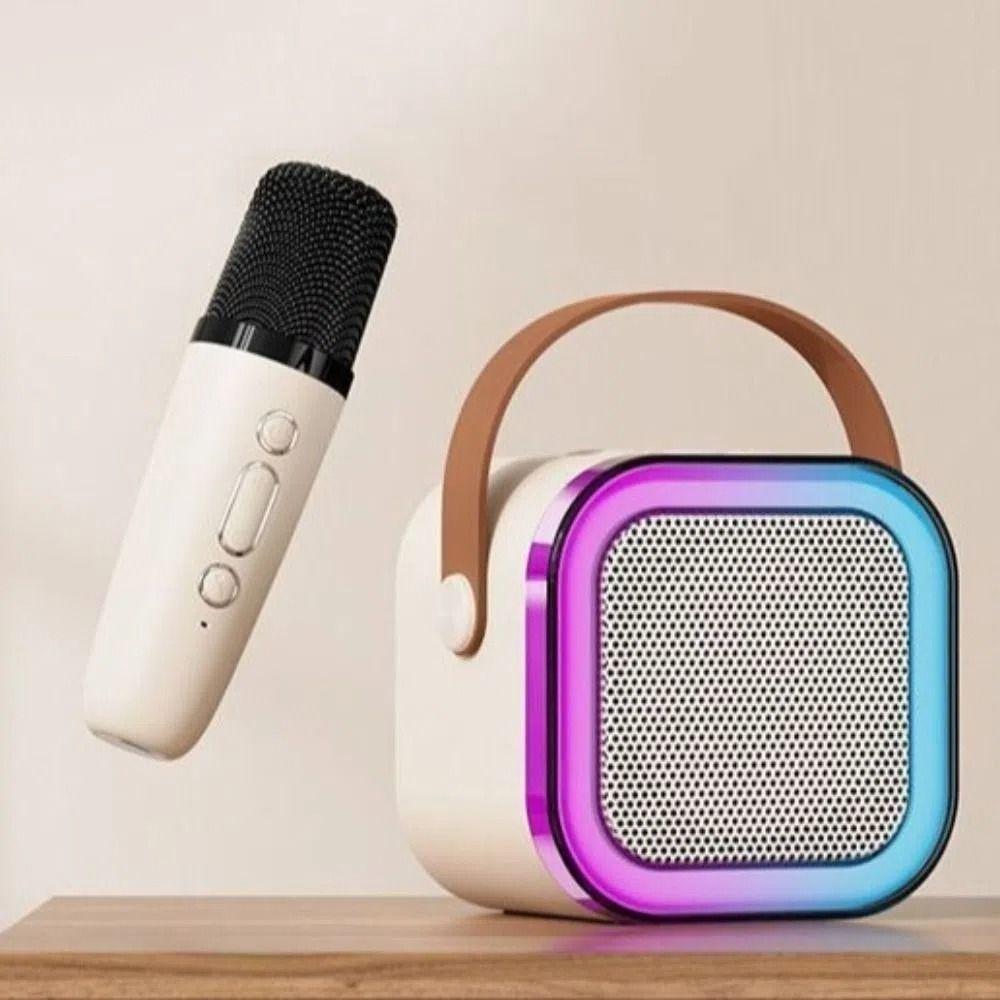K12 Portable Bluetooth Speaker with 1/2 Wireless Microphones Karaoke Microphone  Adult