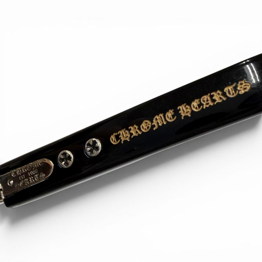 Tolle CHROME HEARTS Sonnenbrille DEEP II schwarz Herren Gebraucht