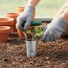 Handheld Stainless Steel Seeder Digger Effortless Wooden Handle Hole Drilling Tool for Backyard or Greenhouse Gardening