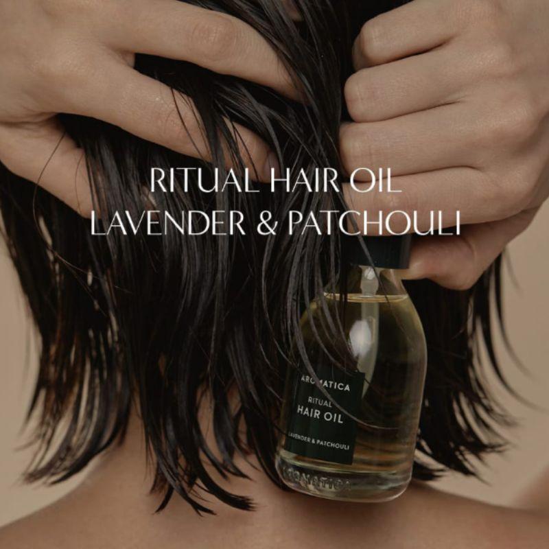 AROMATICA Ritual Hair Oil Lavender & Patchouli 50ml – Nourishing & Aromatic Hair Care Oil