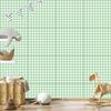 Wallpaper Fabric Pattern Mint, White and Light Gray 50x1000