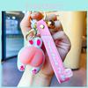 Charming Pvc Soft Rubber Pig Butt Car Accessories Cute Keychain Pendant Gift