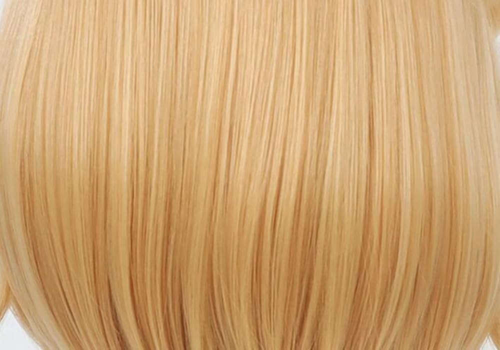 Shigure Ui Cosplay Wig, Gold, Heat-Resistant, with White Hair Accessory, Perfect for Halloween Costumes and Photoshoots