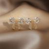 Trendy Korean Zircon Crystal Cherry Ear Stud Earrings For Women Leaves Rhinestone Earrings Wedding Party Jewelry Gifts