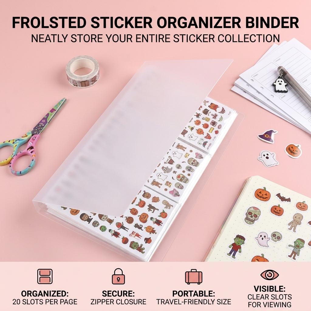 Nail Art Sticker Album High-Transparency Portable Organizer for Daily