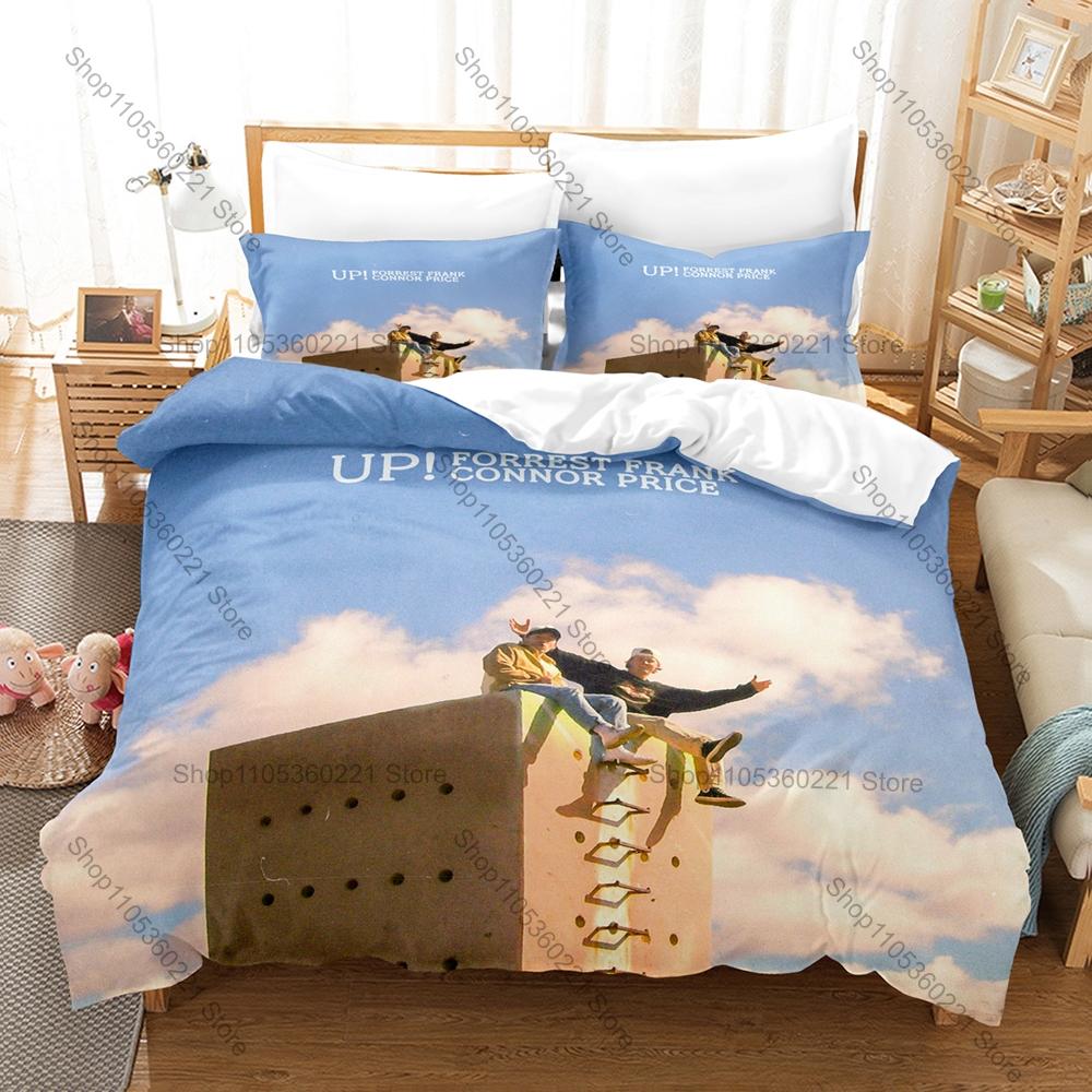 Forrest Frank Child of God Warm Sunrise Lo-Fi Coastal Portrait HD Print Bedding Set Duvet Cover + 2 Pillowcases Chill Room Decor