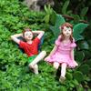 Creative Fairy Statue Flower Pot Decoration Resin Garden Micro-landscape with Luminous Male and Female Flower Fairies