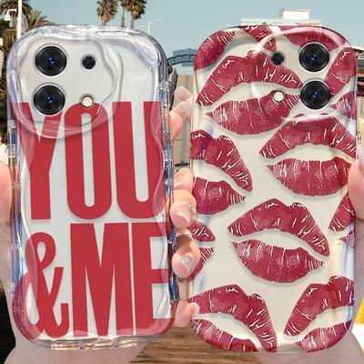 Coque Ondulée Lèvres Rouges pour Xiaomi Redmi Note 14 13 12 11 10 Pro Plus 5G 9 14C 13C 4G 12C 10C 10S A2 A1 Housse en Silicone antichoc
