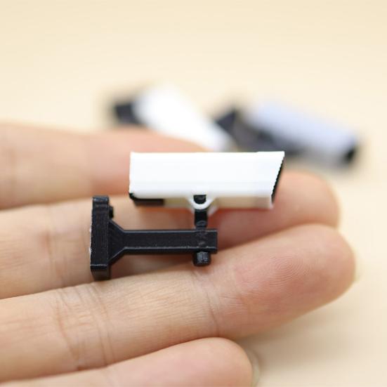 Mini CCTV Camera 1:12 Scale Miniature Surveillance Model Realistic Dollhouse Accessories for Garage Scene Display Photography Props