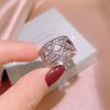 Cross Ring Female Inlaid Diamond Metal Ring Live Streaming Host Jewelry