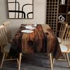 Rustic Wooden Pattern Tablecloth, Rectangular Polyester Table Cover, Festive Party Decor For Home, Coffee Table, All-Season Use