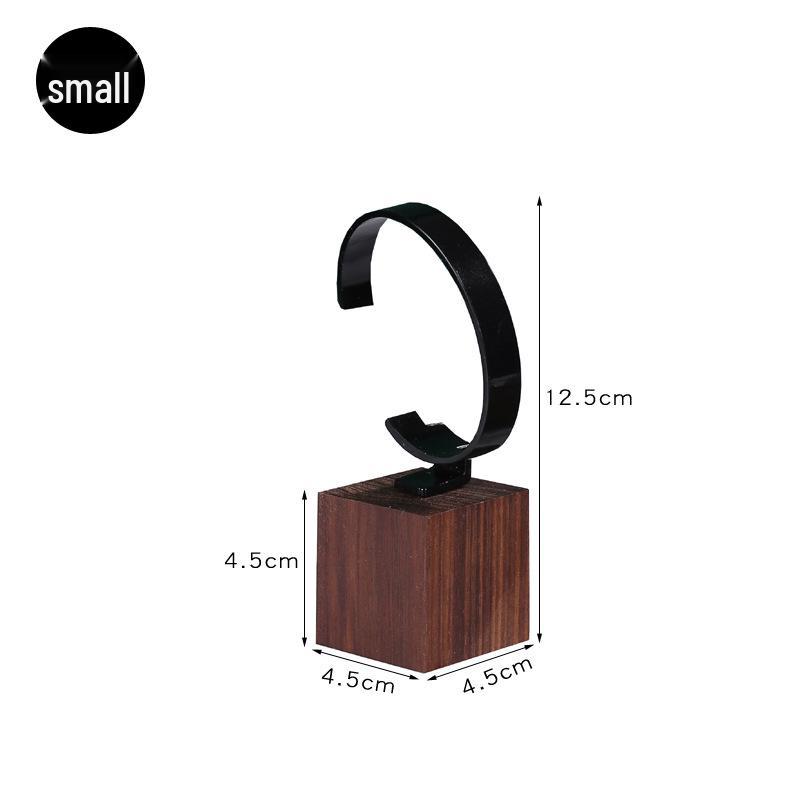 Walnut and Beech Wood Watch and Bracelet Display Stand for Men and Women