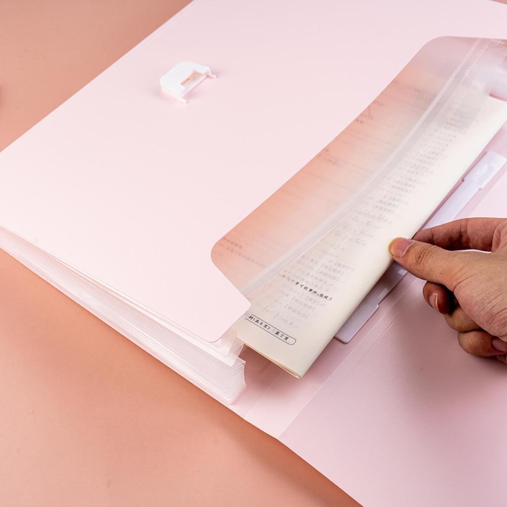 Student Blue 13-Layer Accordion File Folder - A4 Capacity Organizer