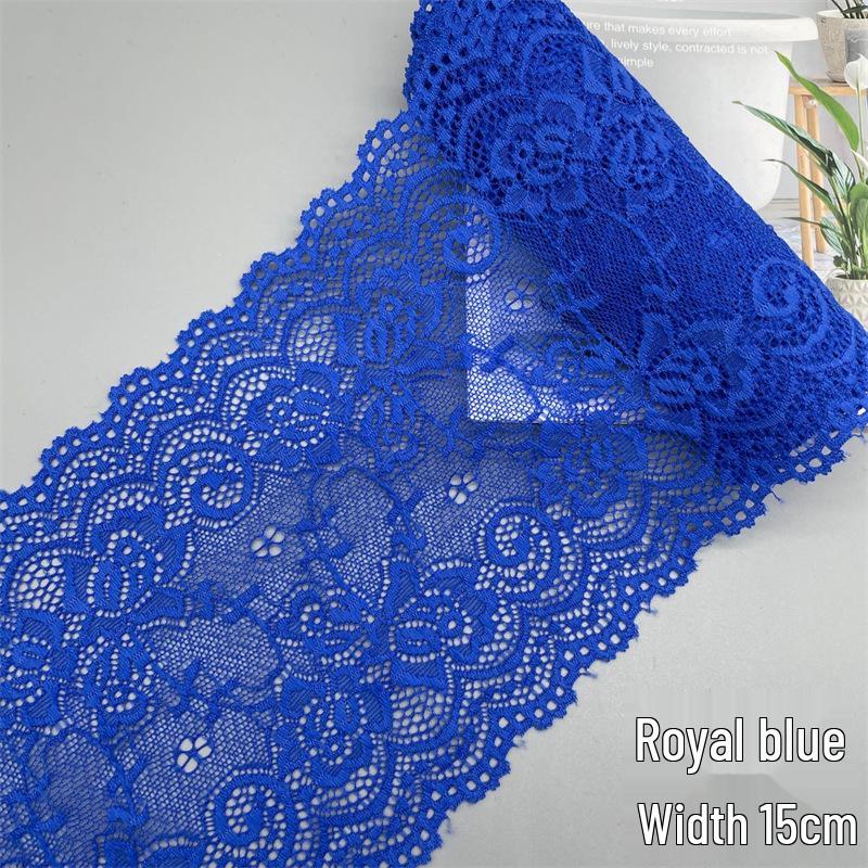 15cm Colorful Soft Elastic Lace Trim for Lingerie and Skirt Hem