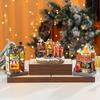 Luminous Micro Landscape Resin House Ornament - European American Style Christmas Gift