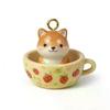 Aesthetic 3D Animal in Tea Cup Pendant Necklace Cute Rabbit Kitten Charms Creative DIY Jewelry Set Birthday Gift for Students