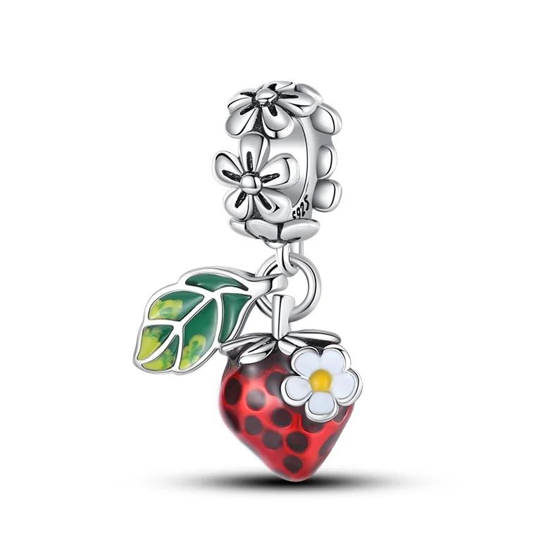Original Copper Christmas Gift Snowflake Penguin Heart Beads Charms For Pan Bracelet Diy Women Jewellery