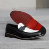 Men's Large Size Leather Slip-On Shoes - Pointed Toe, Thick Sole, Formal & Casual Driving Loafers Size 46