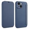 For iPhone 15 Card Holder Kickstand Liquid Silicone Bump Proof Protective Case Skin-touch Phone Cover