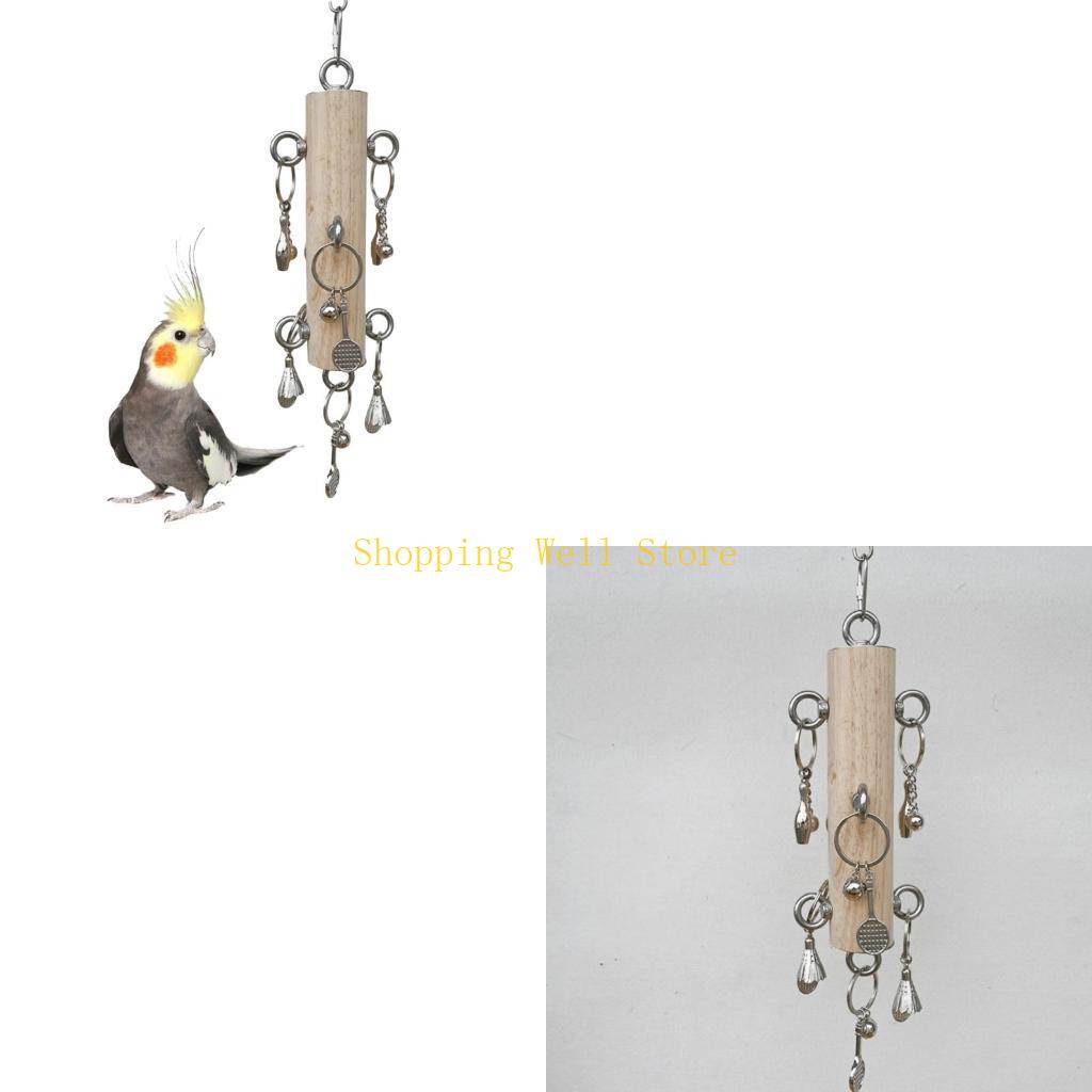 KX4B Birdcage Accessories Budgies Standing Toy Stand with Metal Rings Bird Toy China Mainland