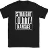 Straight Outta Kansas T-Shirt Funny Humor State Pride Home US Tee
