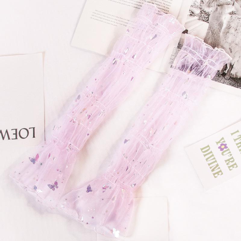 Women's Plus Size Ice Silk Polka Dot UV Protection Arm Sleeves