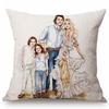 Baby Mother Parenting Art Cozy Family Hand Drawing Sketch Home Decoration Cotton Linen Sofa Throw Pillow Case Car Cushion Cover