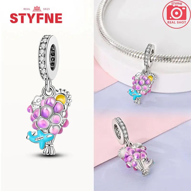 Copperhouse & Balloons Charm Flower Colored Beads Collection Fit Original Bracelet Pendant Diy Fine Jewelry For Women Gift