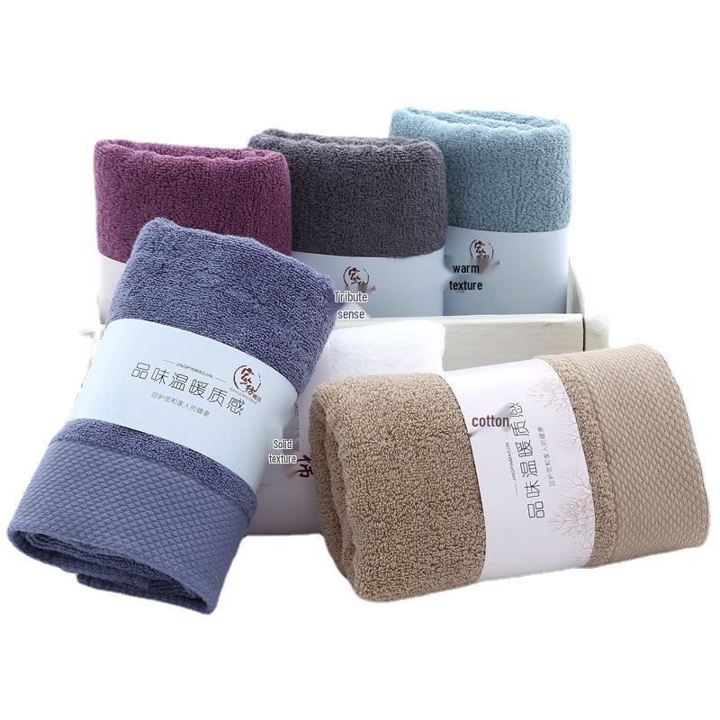 Long-Staple Thick Cotton Towel Set for Hotels with Custom Logo Option