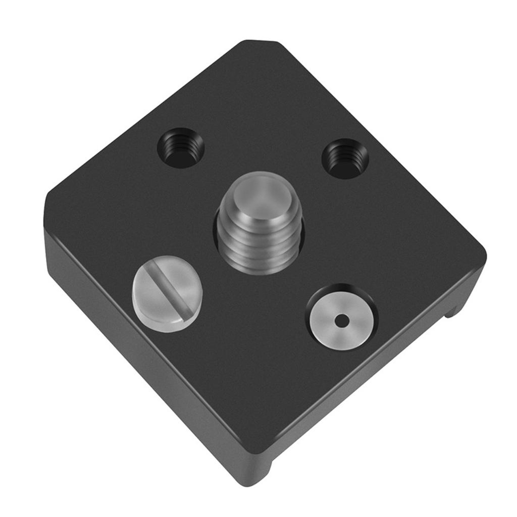 Aluminum-alloy Cold Shoe Mount Adapter Base with 1/4" Mounting Screw for Camera Cage Flash LED Light Expansion Holder