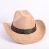 New Color Western Cowboy Hat Men's and Women's Commuting Versatile Simple Wind Wide Brim Top Hat Sun Hat