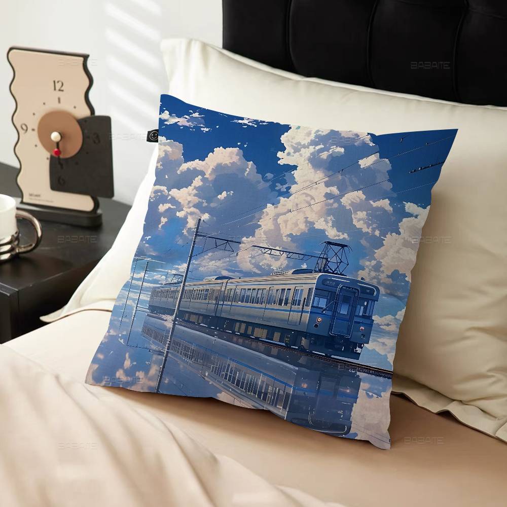 M-Makoto Anime S-Shinkai Cushion Cover Decorative Pillow Sofa Home Decor Case Pillow Cases