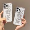 Transparent Feng Shui Diamond Rose Mobile Phone Case For Iphone16 Light Luxury Apple 17Promax Soft