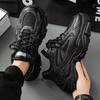 Men's shoes new little white shoes versatile sports and leisure height increase youth mesh dad shoes black