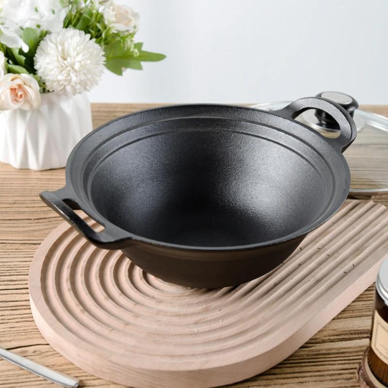 22cm Enameled Cast Iron Soup Pot - Thickened Non-Stick Casserole for Stewing/Sautéing, Kitchen Cooking Pot Easy To Clean