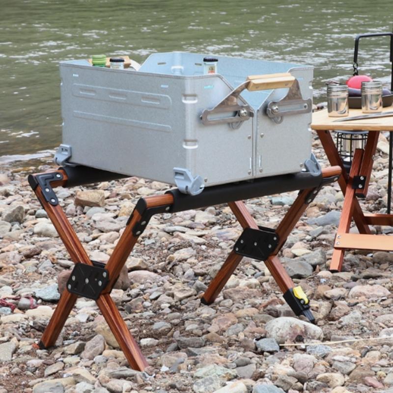 Portables Folding Ice Coolers Frame Aluminum Alloys Camping Picnics Ice Box Shelf for Camping and Beach Parties