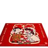 Crayon Shin-chan Double Happiness Velvet Carpet - Wedding Bedroom Cartoon Entrance Mat, Wear & Dirt Resistant
