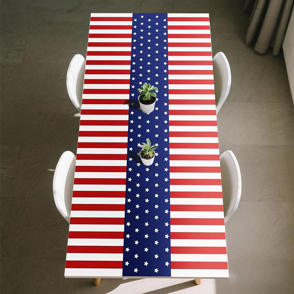 Patriot Decoration, Party Tablecloth, Patriotic Theme Exterior, Picnic, Camping, Commemoration