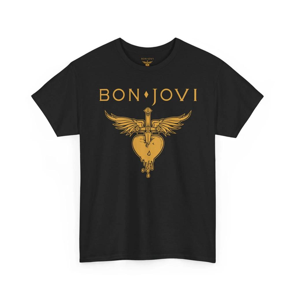 Bon Jovi Tour 2026 Forever Poster Druck T-Shirt Herren Damen Oversize Baumwolle Sommer Neues T-Shirt Herren Damen Harajuku Mode Lässige Oberteile
