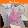 Shimmering Sequin Bucket Bag With Large Capacity For Casual Day And Night Out